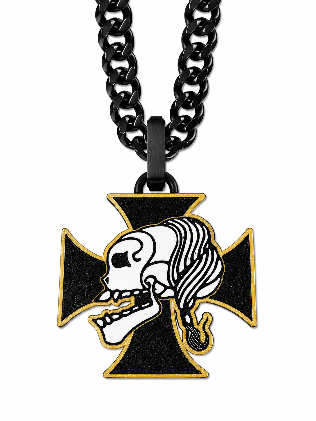 Old Man and Cross Pendant