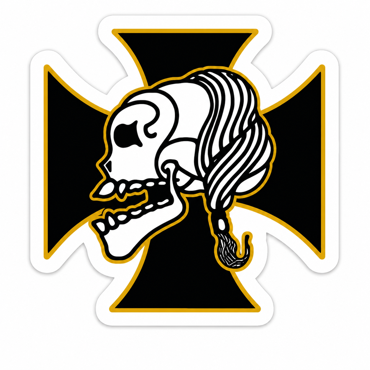 Old Man & Cross Sticker