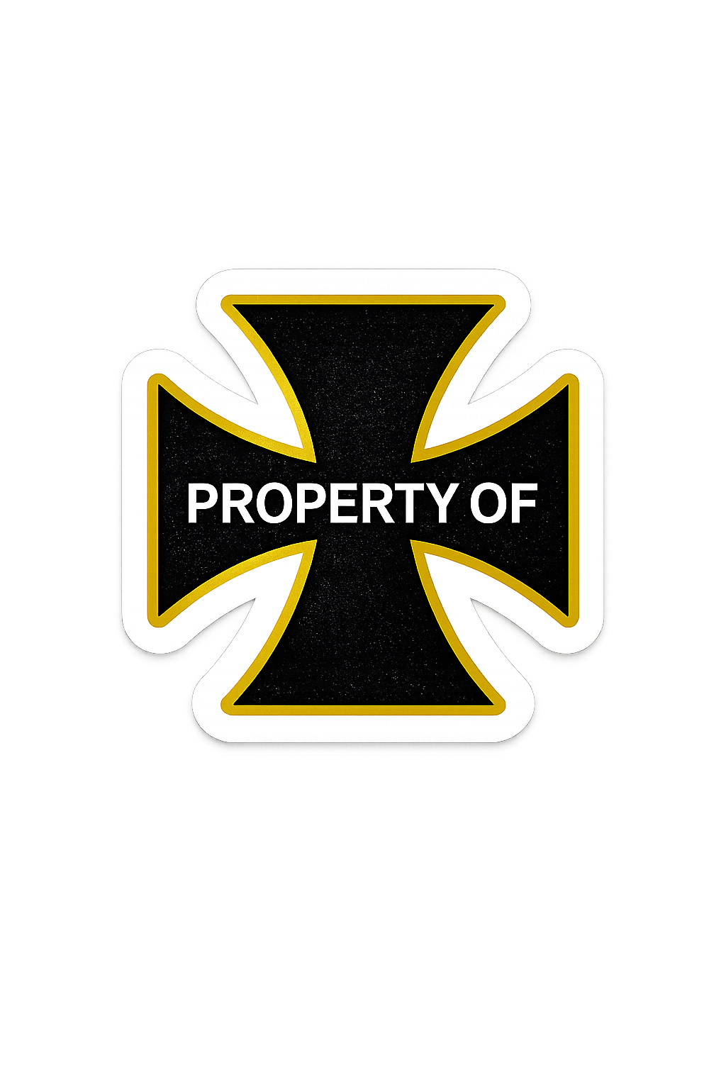 PO and Cross Sticker