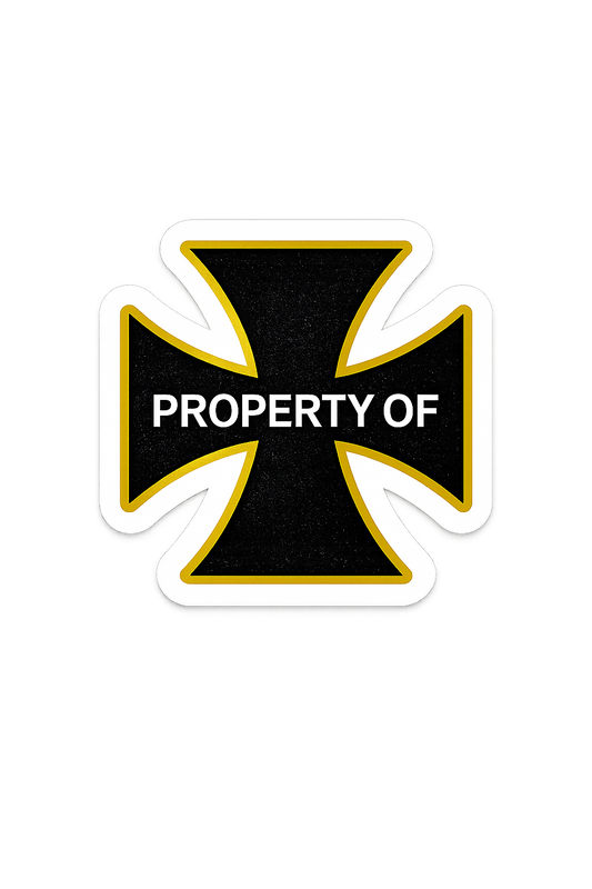 PO and Cross Sticker