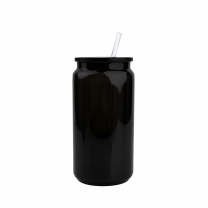 Custom 16 oz Black Glass Can