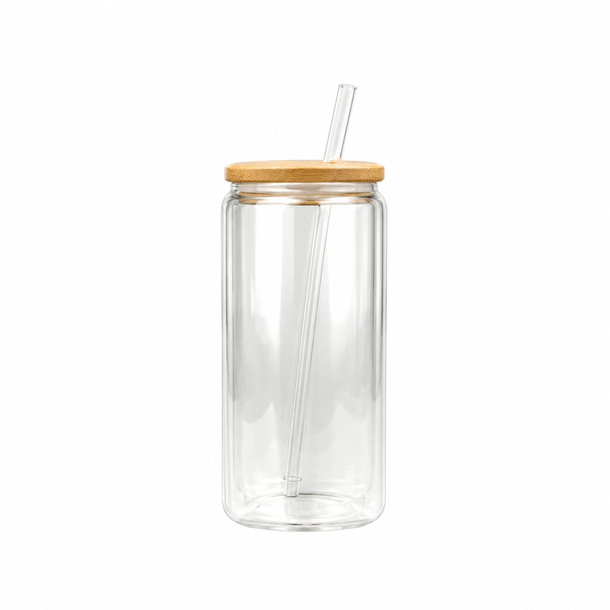 Custom 15 oz Clear Double-Wall Glass Can